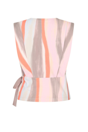 Mi Piace travelstof top Swirly met strik - Grape Apple