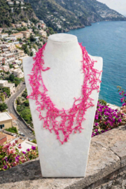 Antica Sartoria FC512 | Fuxia roze kralen ketting