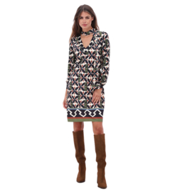 K-design B108 P002 Travelstof jurk met sjaaltje | FW2025-2026