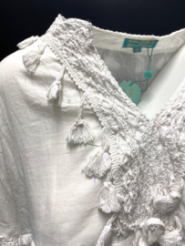 Antica Sartoria Boho witte tuniek blouse CC654