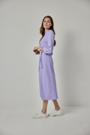 Aime Balance Nina Violet travelstof jurk met halflange oprolbare mouwen