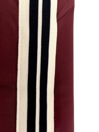 Mi Piace MP202665 | travelstof jurk met bies & band - Burgundy