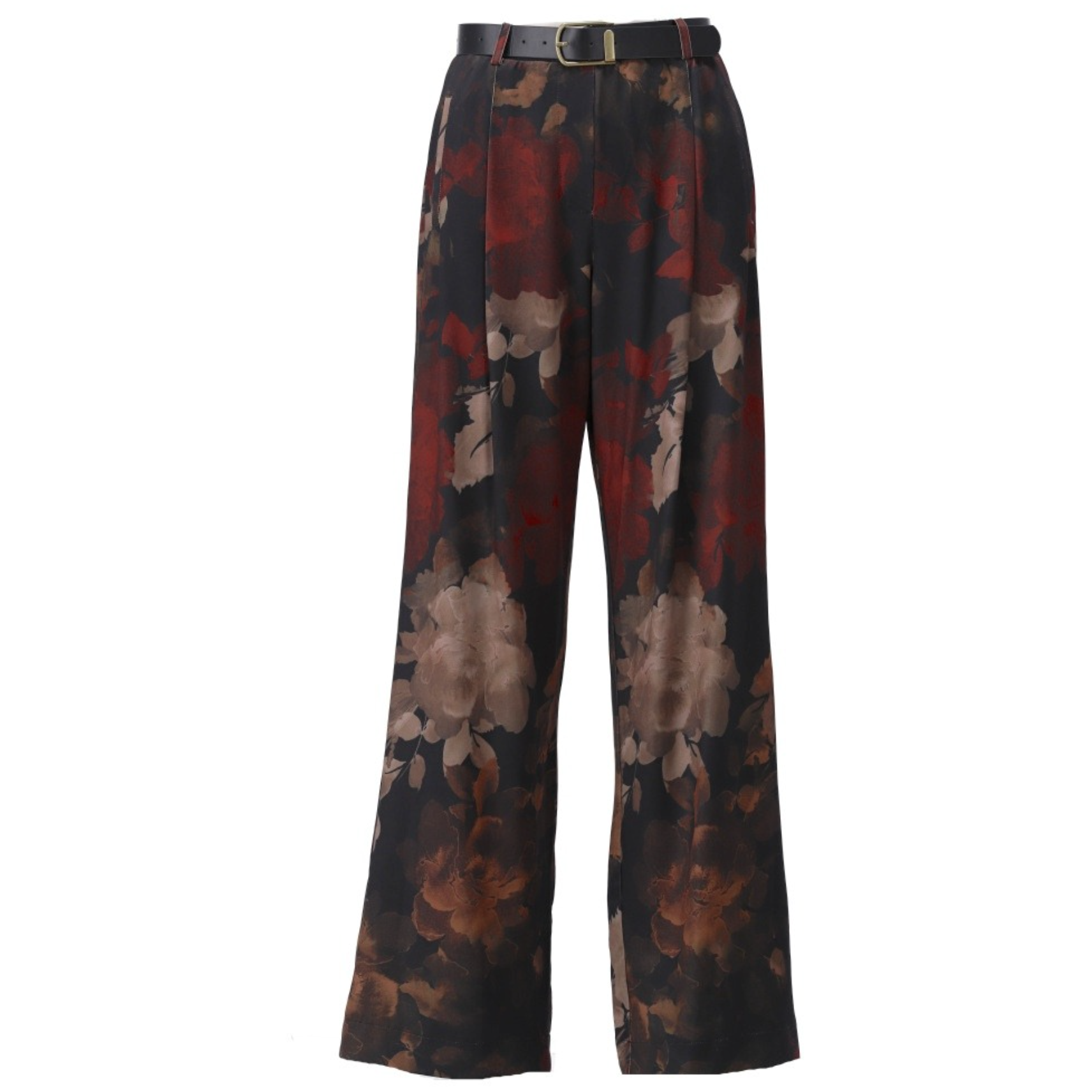 *PRE-ORDER* K-design B125 P013 Travelstof wijde broek met print en riem | FW2025-2026