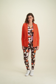 Aime Balance Manning Coral (orange) travelstof blazer met lange mouwen