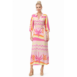 K-design C162 P121 | Travelstof maxi jurk met riem | SS2026