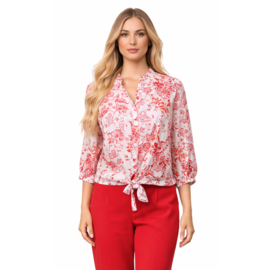 K-design C161 P124 | Travelstof blouse met print | SS2026