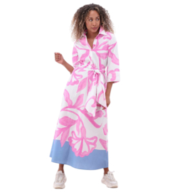 K-design You're my lobster by K-design | C355L P088 | Maxi jurk met print en riem | SS2026