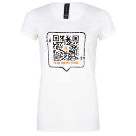 Jane Lushka Franky QR T-shirt wit