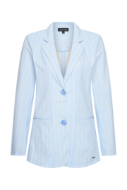 Mi Piace MP202102CSPT Travelstof blazer met classic stripe - Lavendel blauw