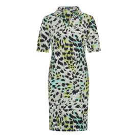 Mi Piace travelstof jurk met korte mouw MP202605FCPT - Faded Camouflage Lilypad