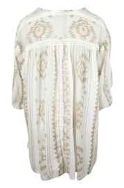 Ibzmode - Boho en Ibiza Camila blouse wit met print