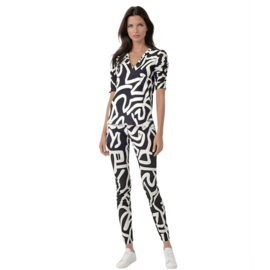 Lady Day Colette travelstof broek - Keith blue