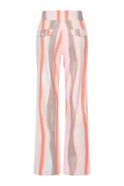 Mi Piace rechte travelstof broek Swirly - Grape Apple