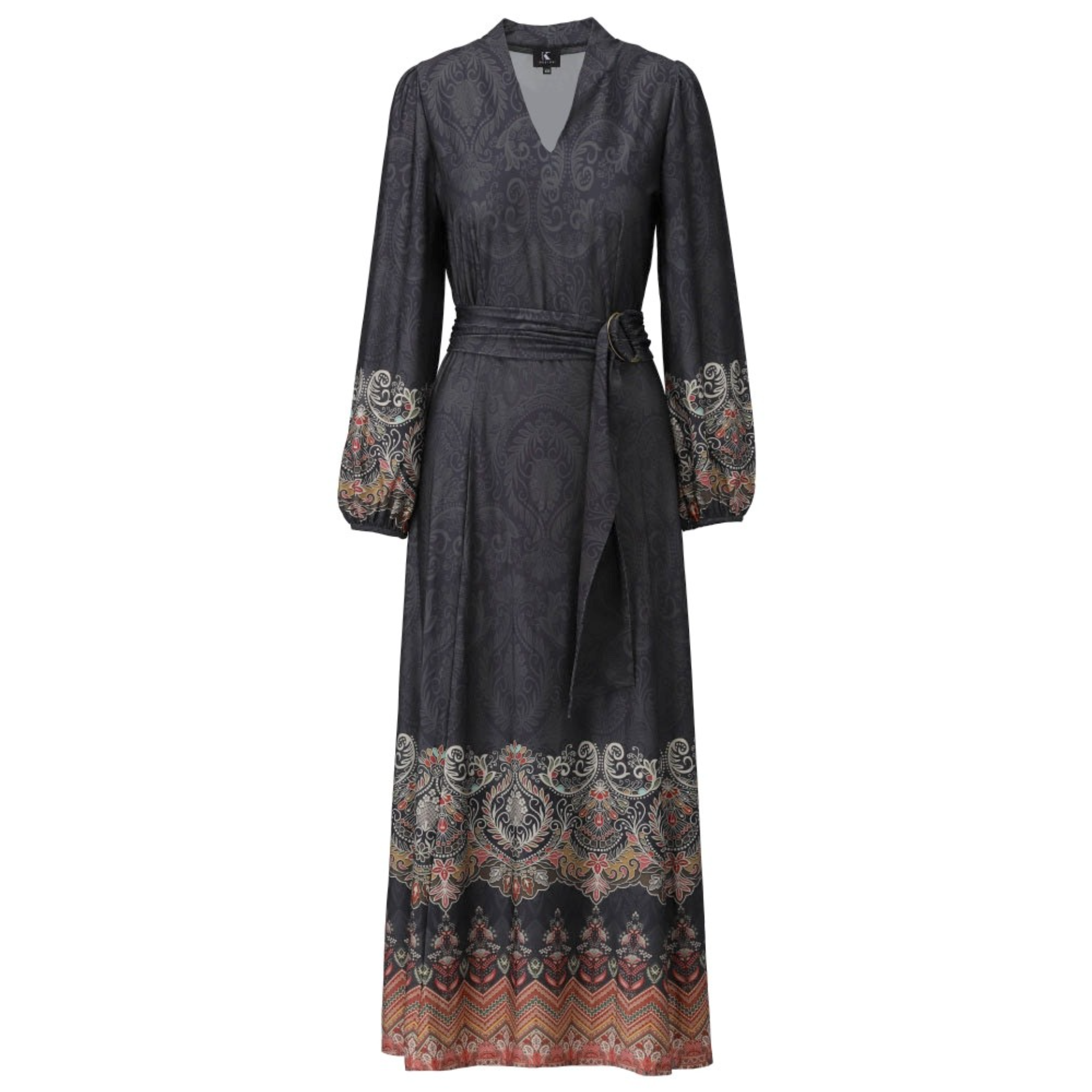 *PRE-ORDER* K-design B304 P042 Travelstof jurk met riem | FW2025-2026
