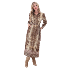 K-design B209 P031 Maxi travelstof jurk met band | FW2025-2026