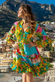 Antica Sartoria FC019 | Korte jurk met print | Rosa