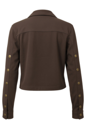 Mi Piace MP202681 | travelstof jacket | Bonded Espresso