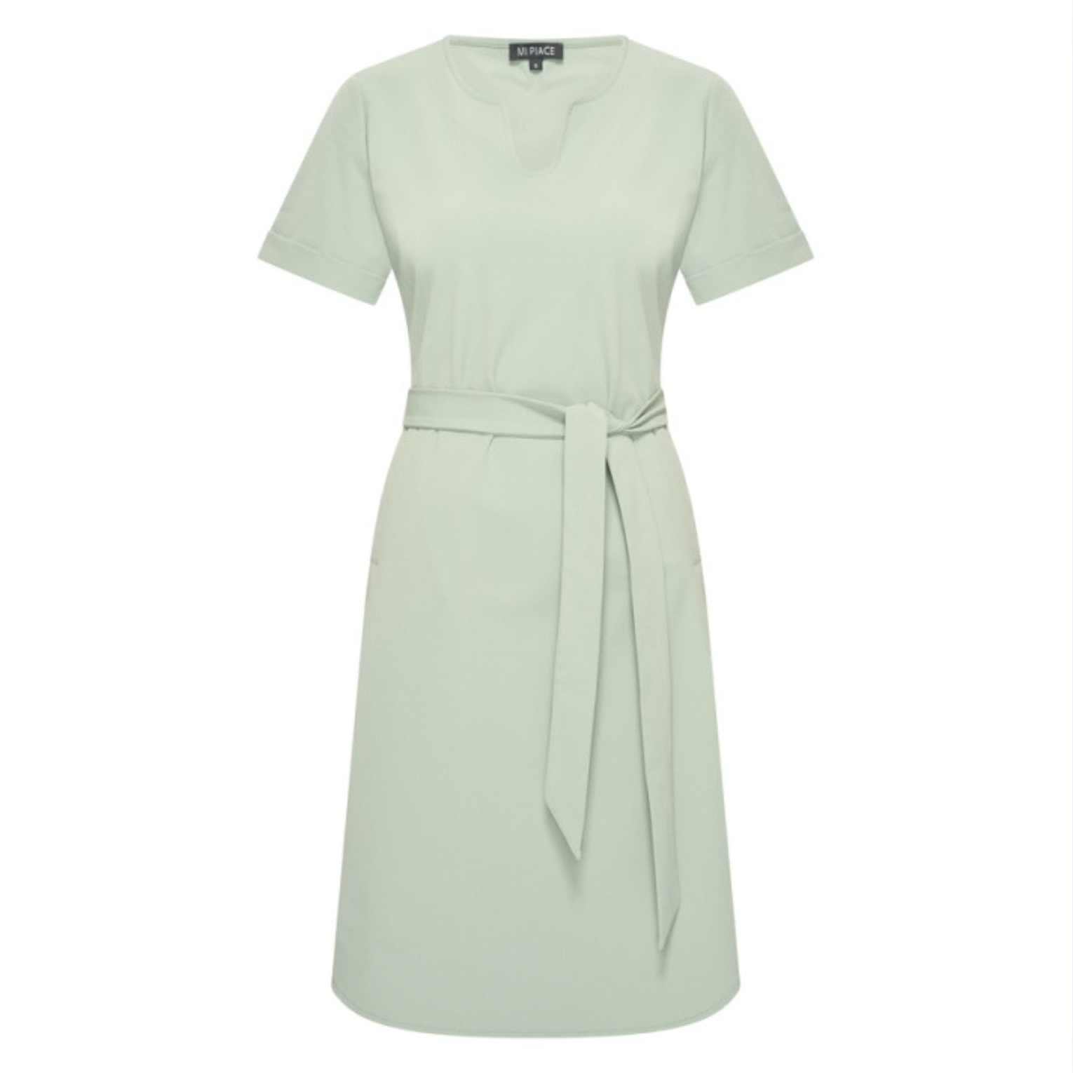 Mi Piace travelstof jurk MP202245 met band - Lilypad