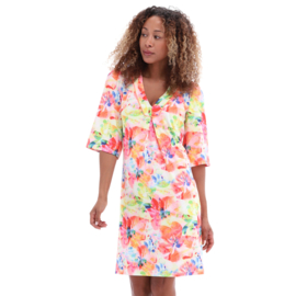 K-design A219 P982 travelstof jurk met bloemen print