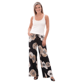 K-design A105 P908 travelstof broek met bloemen print