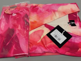 K-design A206 P976 klokkende travelstof jurk met print en riem