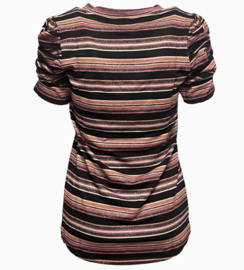 Lady Day Toya top  Stripe met korte mouw