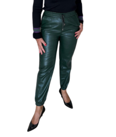 Lady Day JoJo groene lederlook broek Mystic green