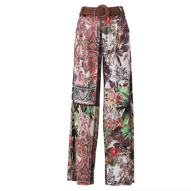 K-design A331 P939 travelstof broek met riem
