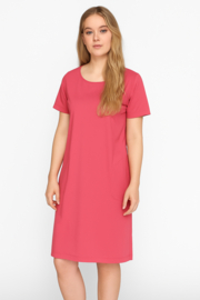 Only-M travelstof jurk basic Sporty Chic  SC.Abito.045 Lampone