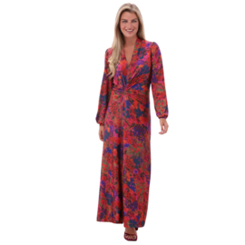 K-design Z314 P866 Travelstof maxi jurk met print