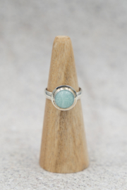 Ibzmode - Boho en Ibiza Amazonite zilveren ring  double silver