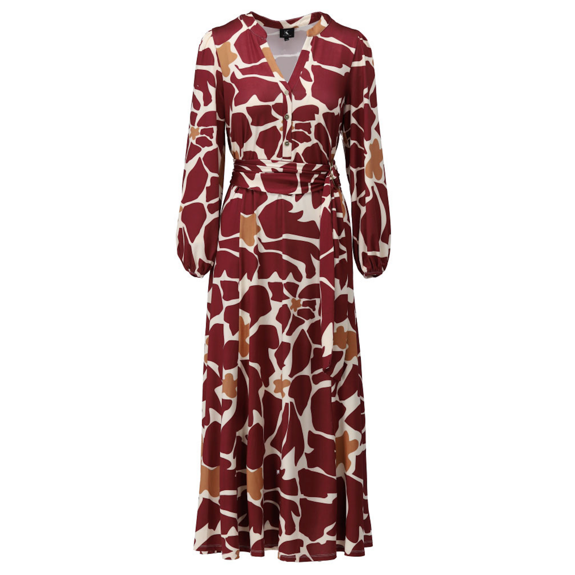 K-design B302 P046 Travelstof jurk met riem | FW2025-2026