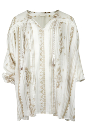 Ibzmode - Boho en Ibiza Camila blouse wit met print