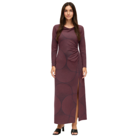 Mi Piace MP202652CIPT | travelstof jurk met circle print - Burgundy
