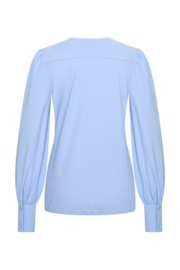 Mi Piace MP202226 Travelstof top met pofmouwen – Lavendel Blauw