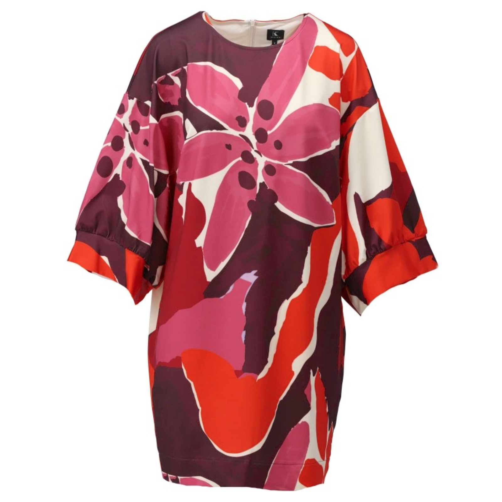 *PRE-ORDER* K-design B100 P006 Travelstof jurk met vleermuis mouwen | FW2025-2026