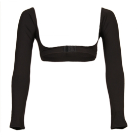 Canopi zwarte mouwen C101 volledig | Zwarte losse mouwen voor mouwloze top of jurk