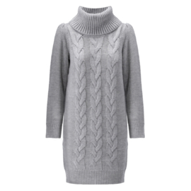 K-design X815 gebreide jurk Grey Melange met silver touch