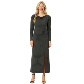 Mi Piace MP202652CIPT | travelstof jurk met circle print - Deep Depth