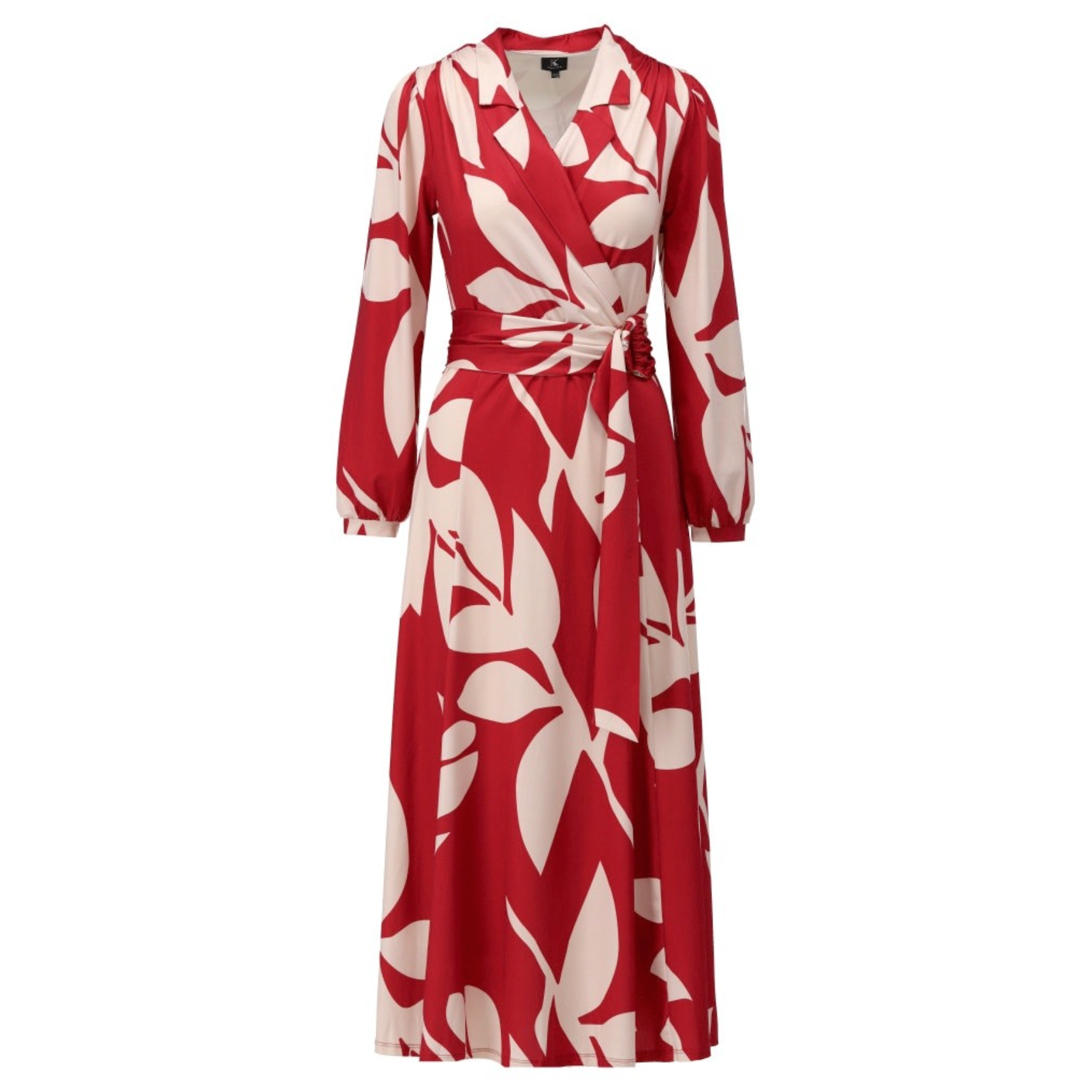 *PRE-ORDER* K-design B118 P012 Travelstof maxi crossover jurk me print en riem | FW2025-2026
