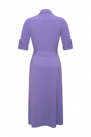 Aime Balance Nina Violet travelstof jurk met halflange oprolbare mouwen