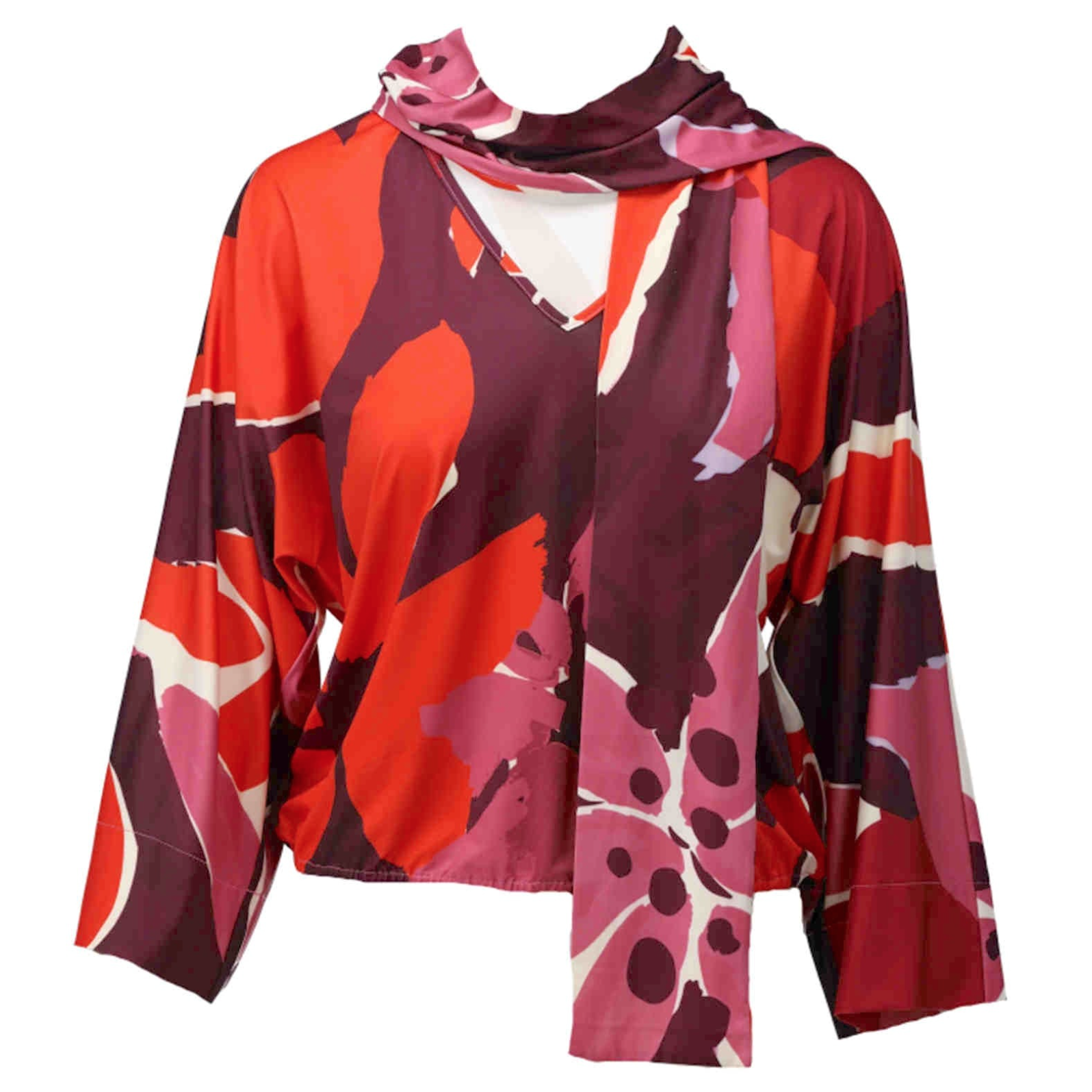 *PRE-ORDER* K-design B102 P006 Travelstof top met sjaaltje | FW2025-2026