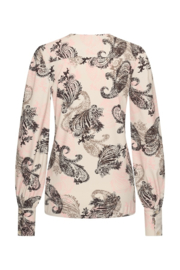 Mi Piace MP202226PYPT Travelstof top met pofmouw - Paisley print