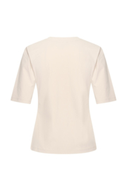 Mi Piace MP202271 Travelstof shirt V-hals - Kit kleur