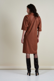 Jane Lushka Kotta Copper lederlook jurk GLL92213080L