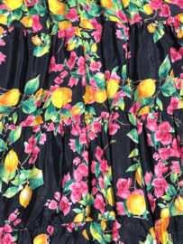 Antica Sartoria FC242 | Zwarte boho jurk met print