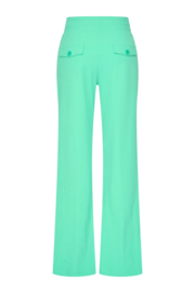 Mi Piace rechte travelstof effen broek - Mint