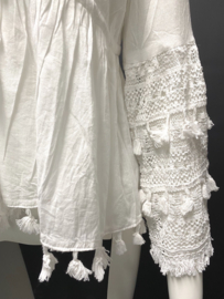 Antica Sartoria Boho witte tuniek blouse CC654