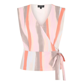 Mi Piace travelstof top Swirly met strik - Grape Apple