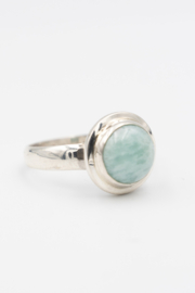 Ibzmode - Boho en Ibiza Amazonite zilveren ring  double silver